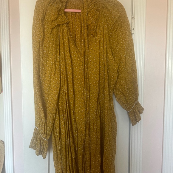 Doen Rory Maxi Long Dress  medium m  Printed Ruffle - Picture 5 of 6